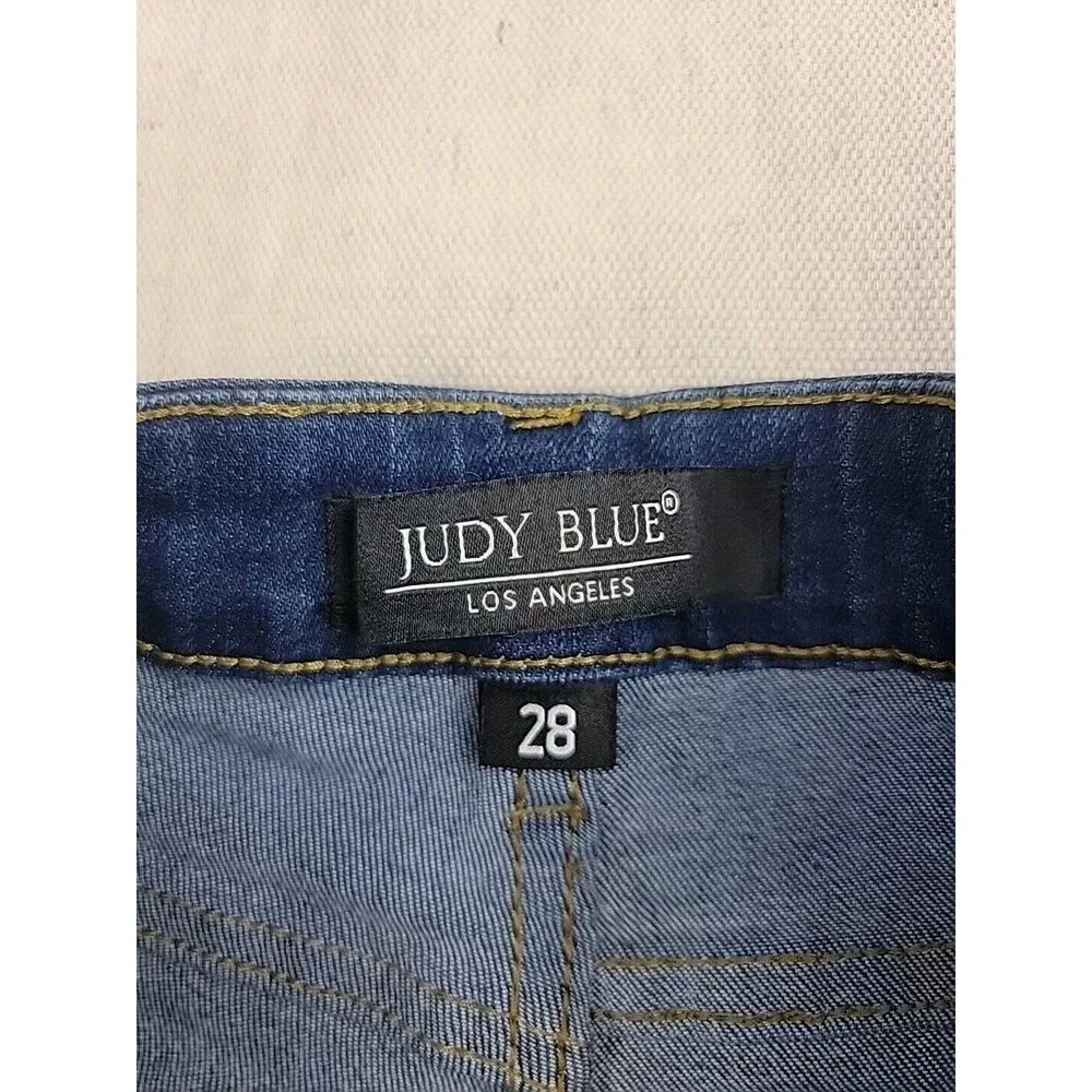 Judy Blue Relaxed Fit Jeans Womens 28 Blue‎ Dark Wash Straight Leg Baggy